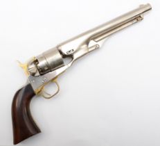 A six shot .44” Colt Army single action percussion revolver, No.64416 (matching), round barrel