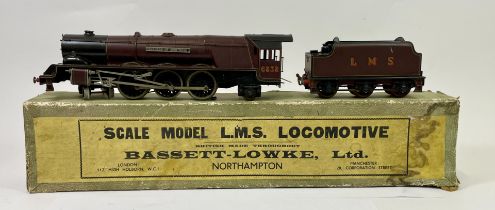 Bassett-Lowke O Gauge 4-6-2 Locomotive and Tender LMS maroon Princess Coronation Class "Duchess of