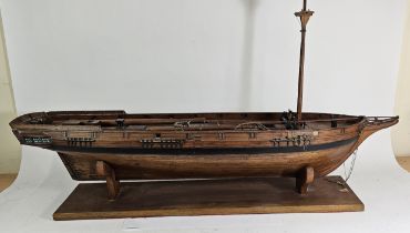 A plank on frame part built model of a Brigantine, together with plans, books, accessories and