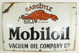 Gargoyle, Mobiloil, a single sided vitreous enamel advertising sign, 115 x 77cm