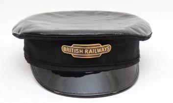 Train driver/ Firemans grease-top cap with British Railways badge (No signs of wear)