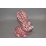 A Sylvac style rabbit in pale pink.