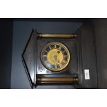 A Victorian architectural slate mantel clock with bell strike, A.D Mougin movement, Vincent Paris