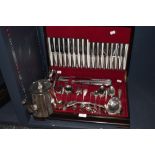 A partial canteen of Robert and Belk Ltd Furnival works, England stainless steel cutlery. Also
