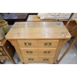 A Victorian golden oak dressing chest