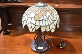 A modern Tiffany style table lamp