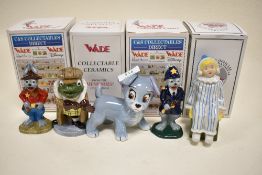 Five Wade figure studies including Andy Pandy, Wind in the Willows Toad, Arthur Hare Shareiff and