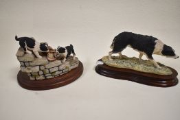 Two Border Fine Arts figure studies including Collie Dog 055 and Tug O War JH61