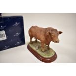 A Border Fine Arts figure study ' Limousin Bull ' Cattle County Show A0739. Box included