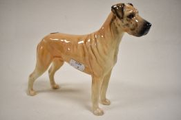 A Beswick figure study of a Great Dane Ruler of Oubourgh no.968, having had a repair to tail