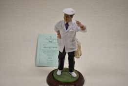 A Royal Doulton ' Harold ‘Dickie’ Bird ' M.B.E HN3892 Cricket Umpire Figurine with certificate no.