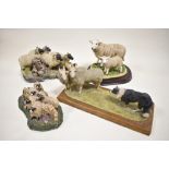 Four Sheep themed figure studies including Capreola, Linnet and Moss, House of Valentina and