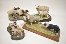 Four Sheep themed figure studies including Capreola, Linnet and Moss, House of Valentina and