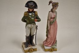 Two Capodimonte figure studies of Napoleon and Josephine B Merli