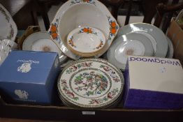 A Crown Ducal desert set, a selection of Indian Tree plates, a WH Grindley & Co part dinner