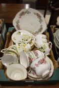 A selection of miscellaneous teawares, Elizabethan, Sutherland, Gainsborough