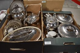 A selection of 20th century Royal Worcester silver glazed tea and dinner wares