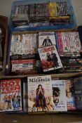 A huge selection of DVD's in three boxes over a huge range of genres including titles such as The