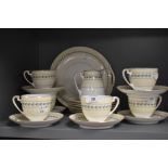 A modern Noritake Japanese part tea service having hand decorated olive branch design