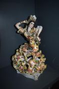 Liani, in the manner of Capo-di-Monte, an Italian pottery study of a Spanish flamenco dancer,