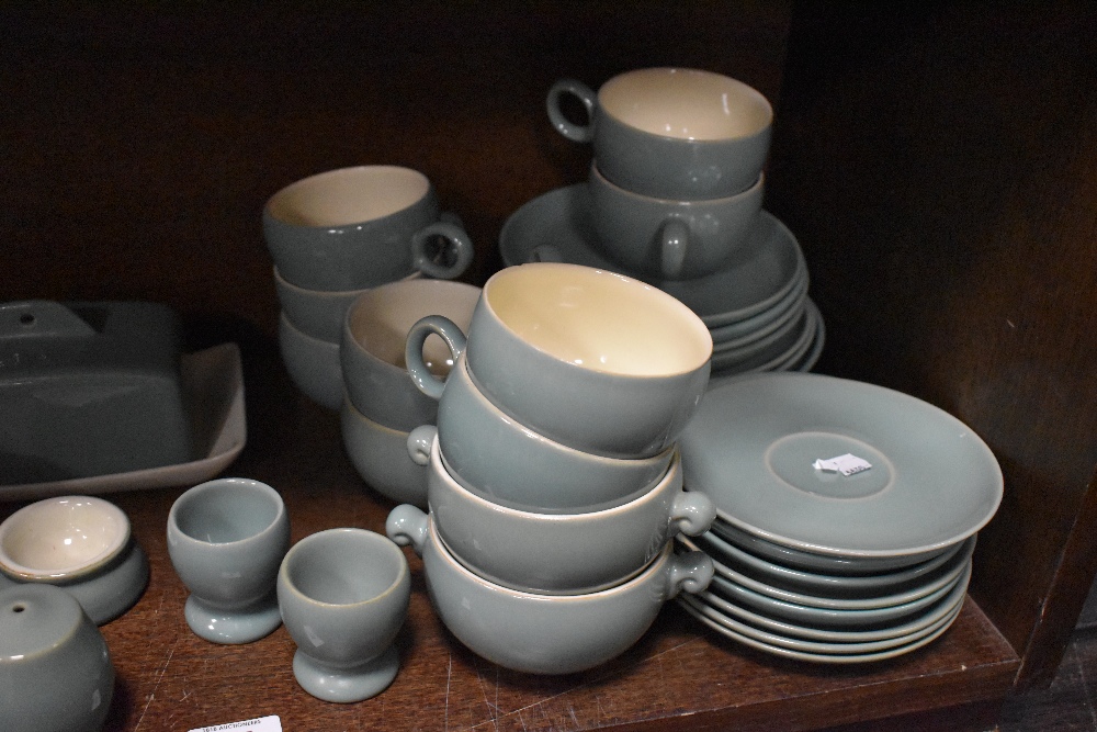 A quantity of green Denby stoneware dinner wares, to include bowls, butter dish and cover, - Image 2 of 4