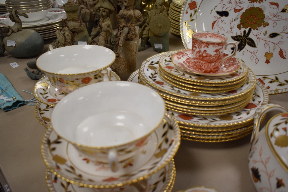 An extensive selection of Royal Crown Derby A962 pattern dinner wares, to include meat plate, soup - Image 2 of 4