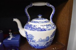 A Spode Italian pattern over-sized teapot, of traditional design with modern marks to base