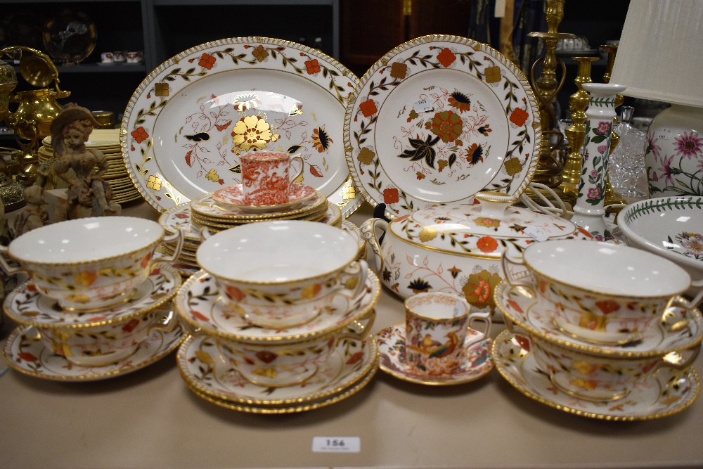 An extensive selection of Royal Crown Derby A962 pattern dinner wares, to include meat plate, soup