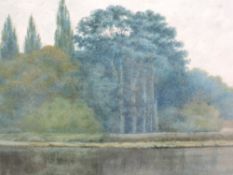 (20th century), a watercolour, lake vista, 17 x 26cm, framed and glazed, 34 x 43cm