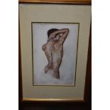 Michael Green, (contemporary), a pastel sketch, nude back study, signed and attributed verso, 48 x