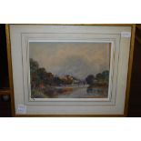 Geo Edward Alexander, (1865-1931), a watercolour, Barnard Castle, indistinctly signed, and