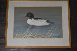 Ralston Gudgeon, (1910-1984), a pair of watercolours, Red Breasted Merganser and Goosander,