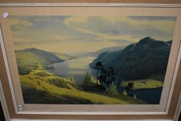 William Heaton Cooper, (1903-1995), after, a print, Ullswater, 60 x 85cm, mounted original framed