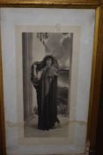 Frederick Leighton (1830-1896), after, an engraving, monochrome, Farewell, 75 x 35cm, mounted ribbed