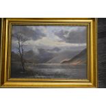 Robert Ritchie ( contemporary), an oil painting, Autumn Crummock Water, signed and attributed verso,