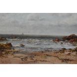 Albert Politt, (1856-1926), a watercolour, coastal view, signed and dated, 1901, 35 x 58cm,