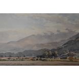 Roope, (20th century), a watercolour, Skiddaw Cumberland, signed and dedicated verso, 22 x 33cm,