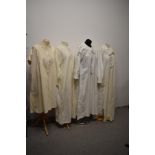 Four Victorian and Edwardian nightdresses.