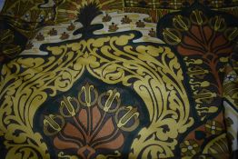 A partial roll of approximately twenty two metres of mid 1970s Heals printed cotton furnishing