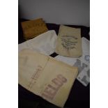 A large selection of vintage feed, sugar, flour and similar sacks, some Hessian, including Tate