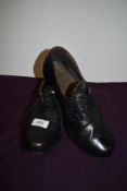 A pair of black 1940s shoes, AF, some age related wear.