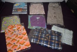 Eight vintage dead stock childrens tops and blouses, some brilliant patterns to these!