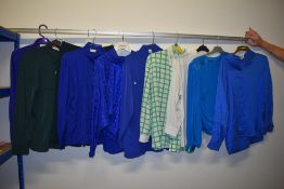 A mixed lot of ladies vintage blouses and a skirt, predominantly 1980s.
