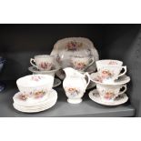 A selection of Coalport 'Old Coalpot' ceramics, having floral pattern, to include cups, saucers,