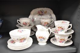 A selection of Coalport 'Old Coalpot' ceramics, having floral pattern, to include cups, saucers,