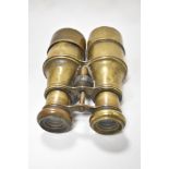 A pair of antique brass binoculars/ field glasses (AF)