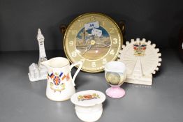 A collection of crested wares, AF, including 1914 for the freedoms cause, Blackpool and more, also