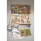 A stamp album and a collection of stamps, of world interest, including Italy, Iraq, Australia and