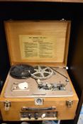 A vintage Clarke & Smith reel to reel tape recorder