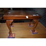 A stained frame stool, probably early 20th Century in the Queen Anne style